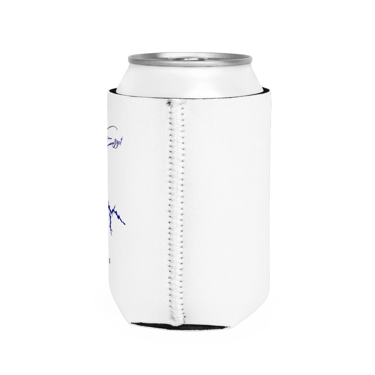 Illinois Lake of Egypt Can Koozie all position view from right white.webp