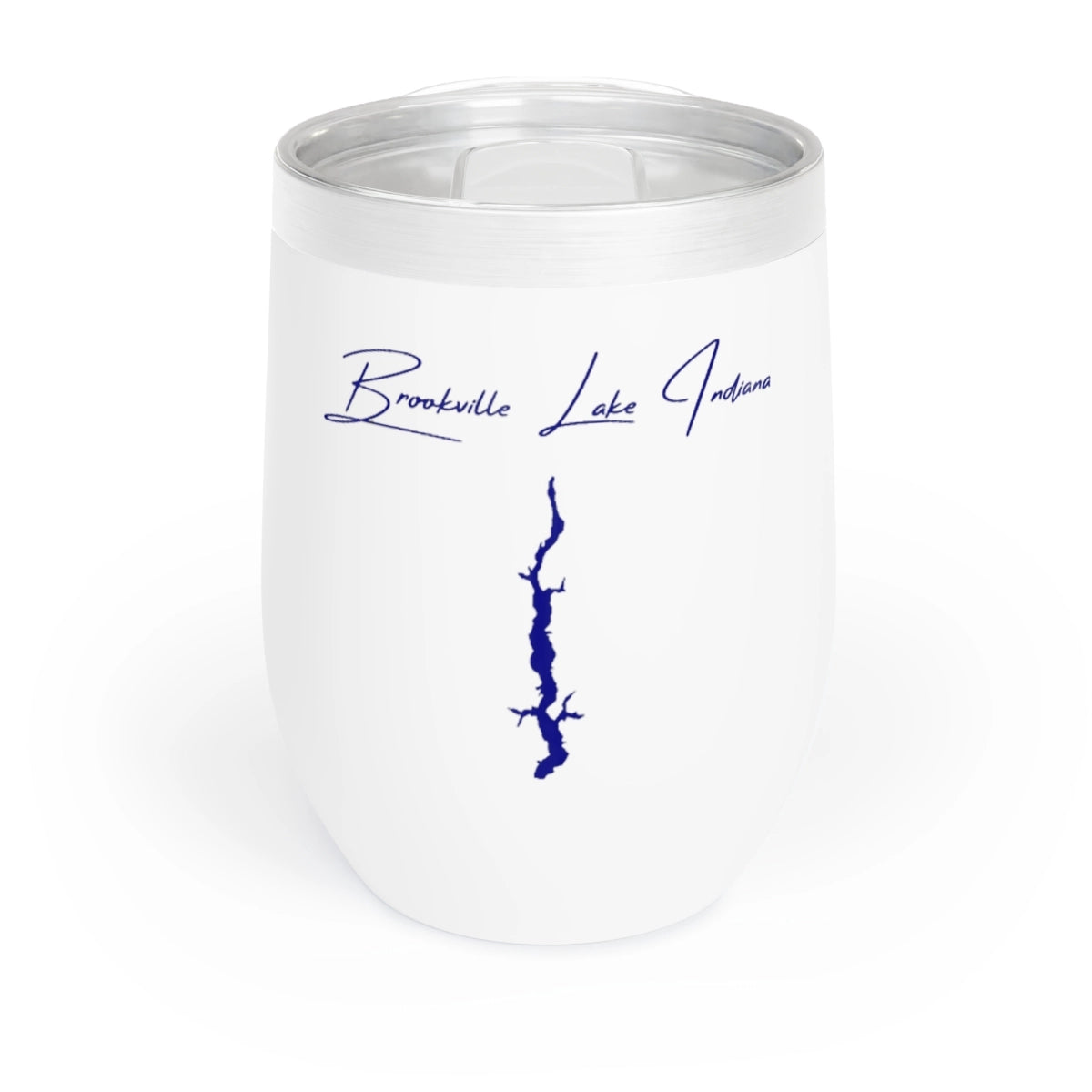 Indiana Brookville Lake Wine Tumbler front position view from front white.webp
