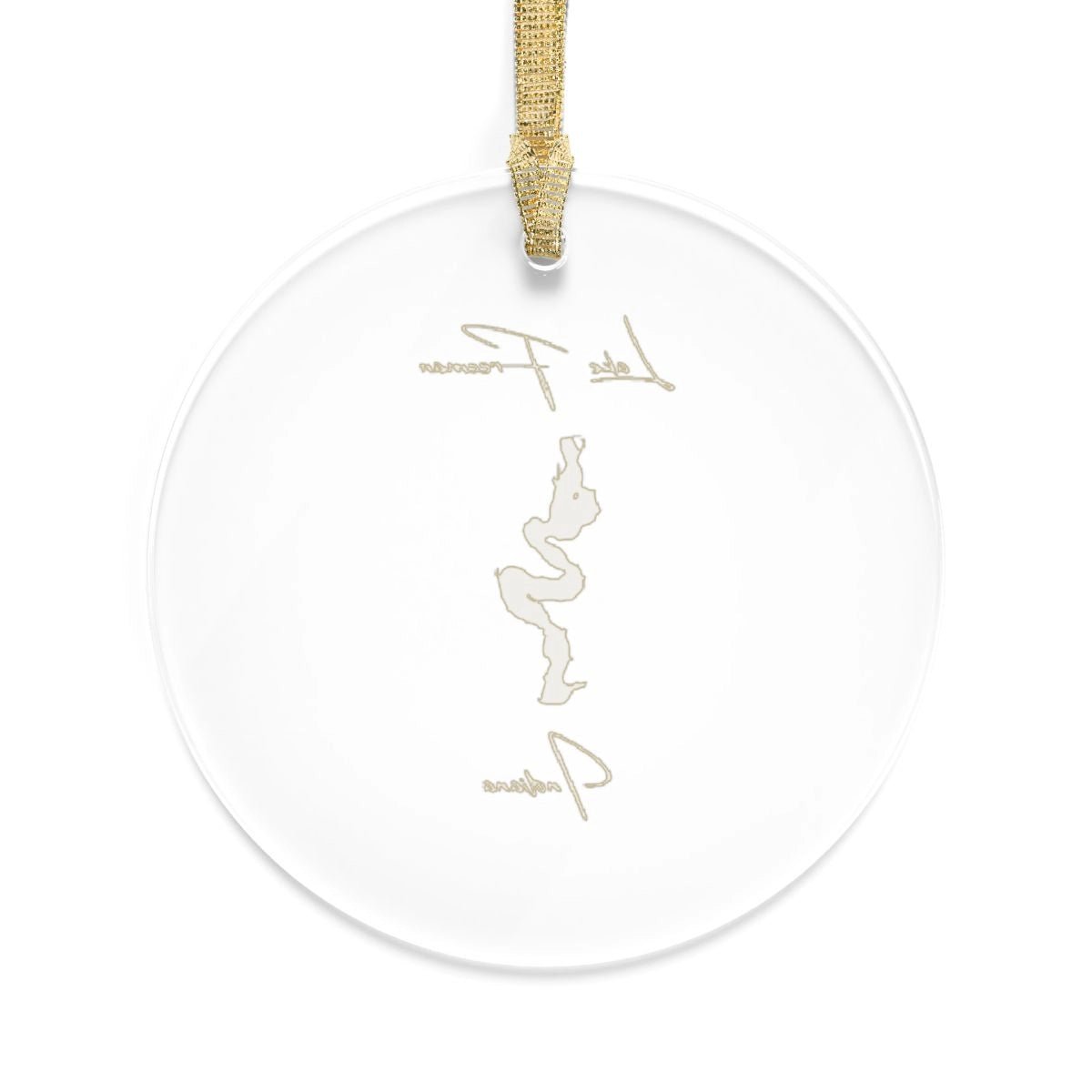 Indiana Lake Freeman Tree Ornament other position view from back round.webp