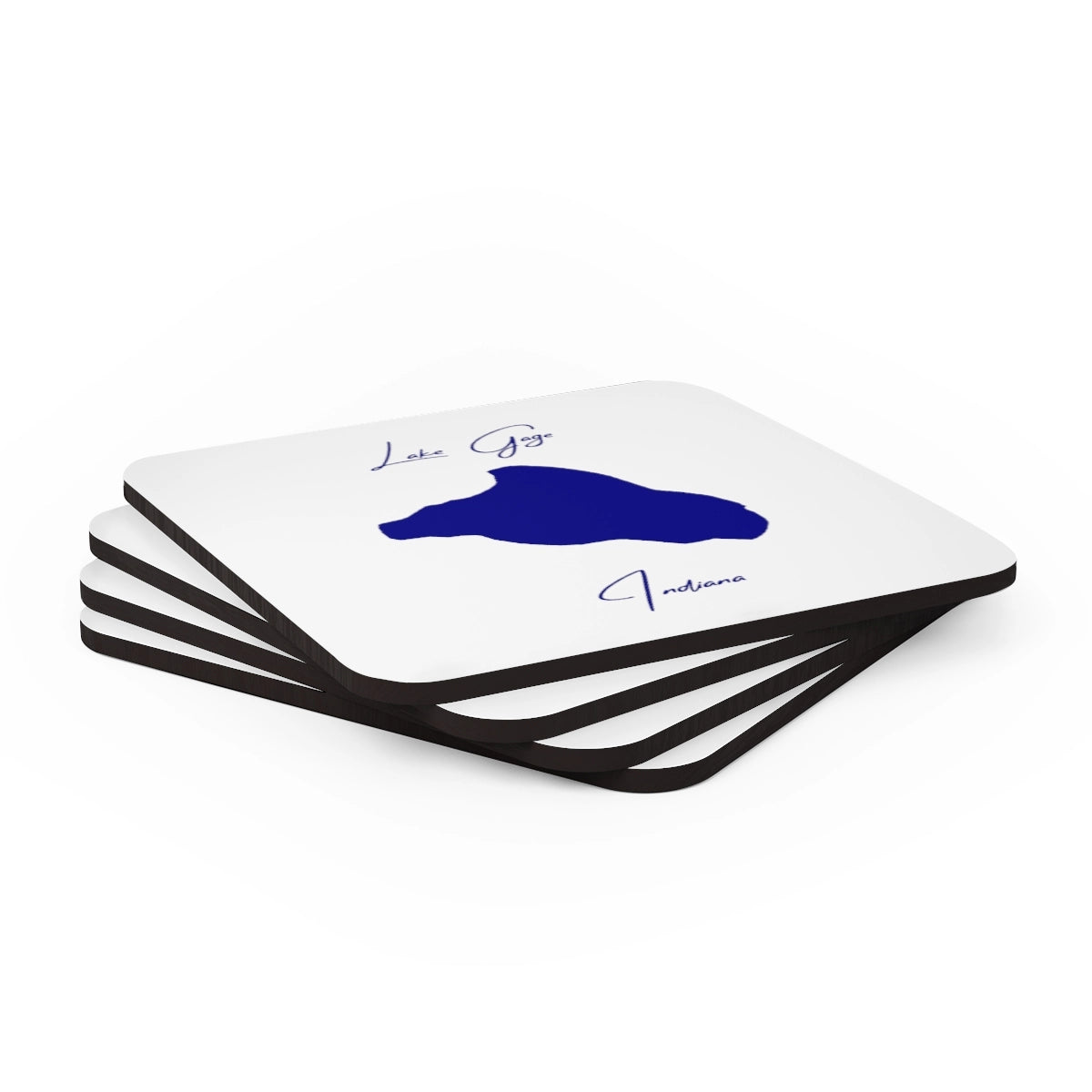 Indiana Lake Gage Coaster Set front position view from stacked 3.75 x 3.75.webp