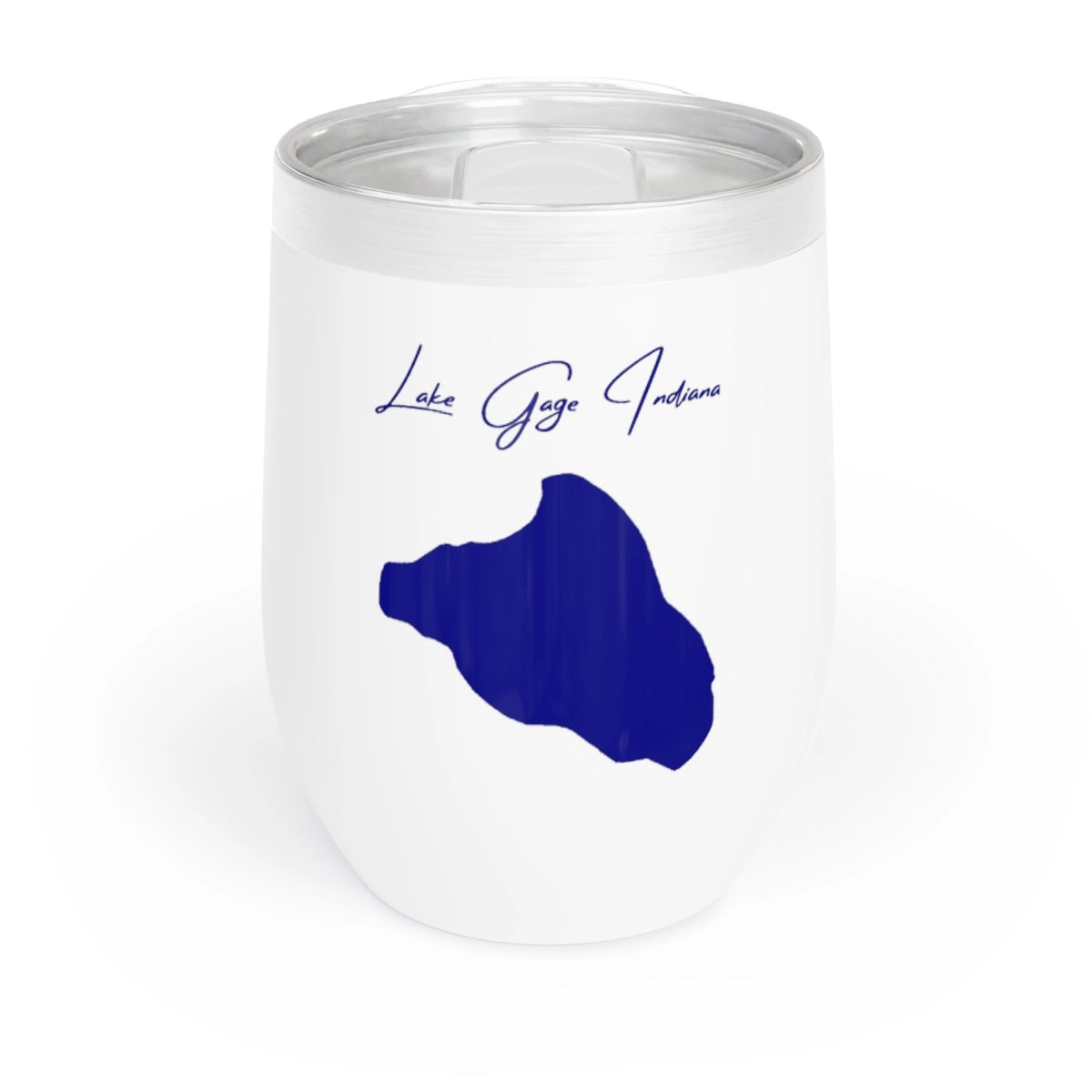 Indiana Lake Gage Wine Tumbler front position view from front white.webp