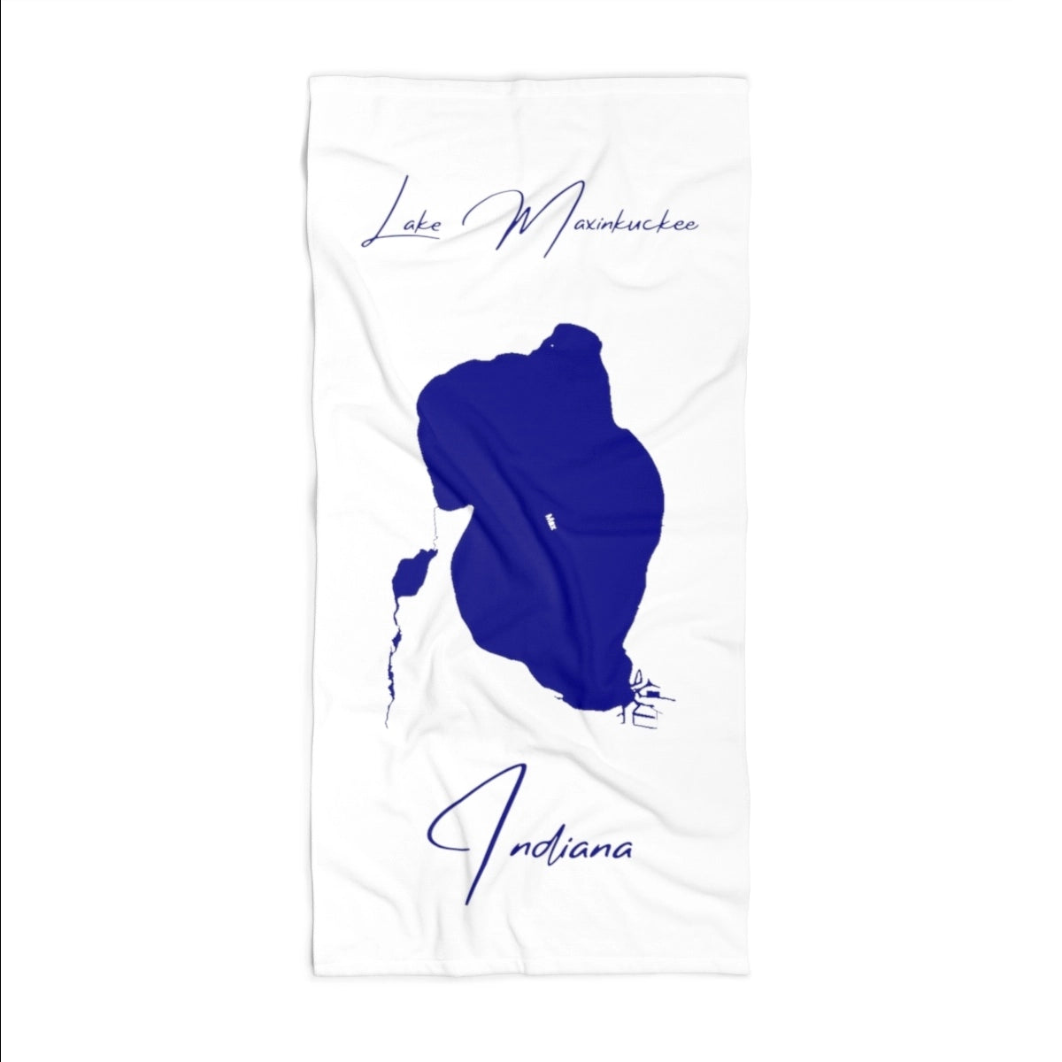 Indiana Lake Maxinkuckee Beach Towel front position view from front 36 x 72.webp