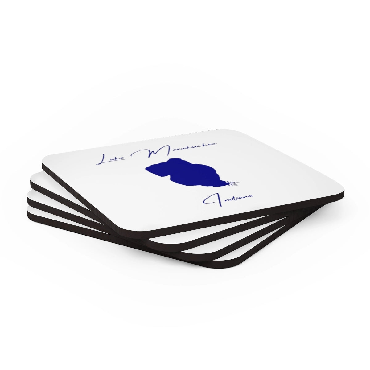 Indiana Lake Maxinkuckee Coaster Set front position view from stacked 3.75 x 3.75.webp