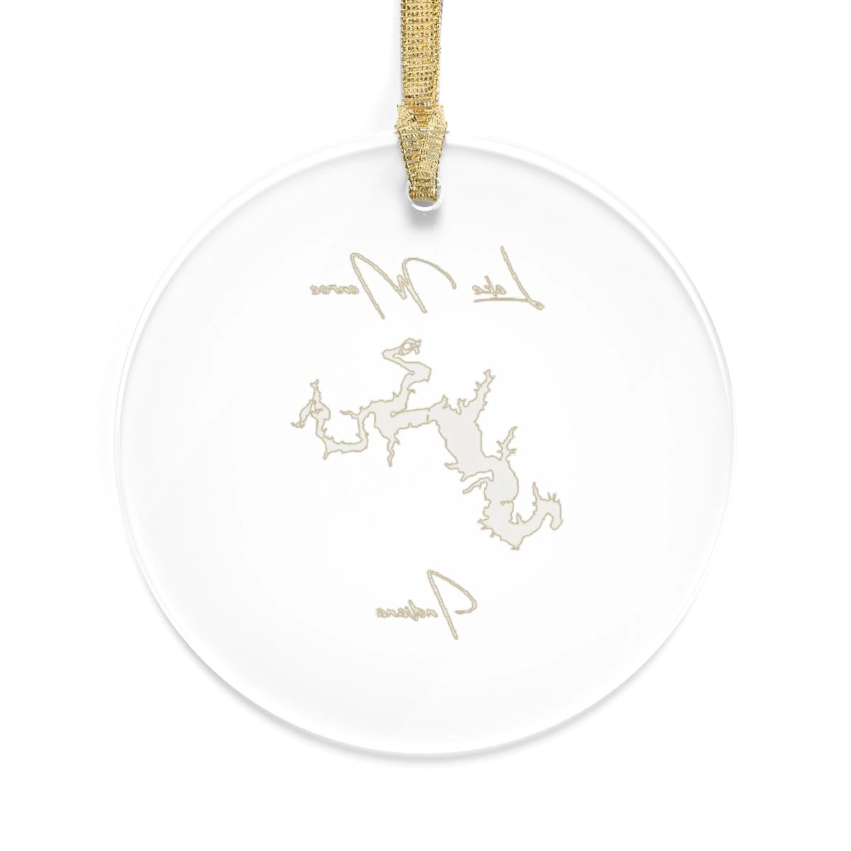 Indiana Lake Monroe Tree Ornament other position view from back round.webp