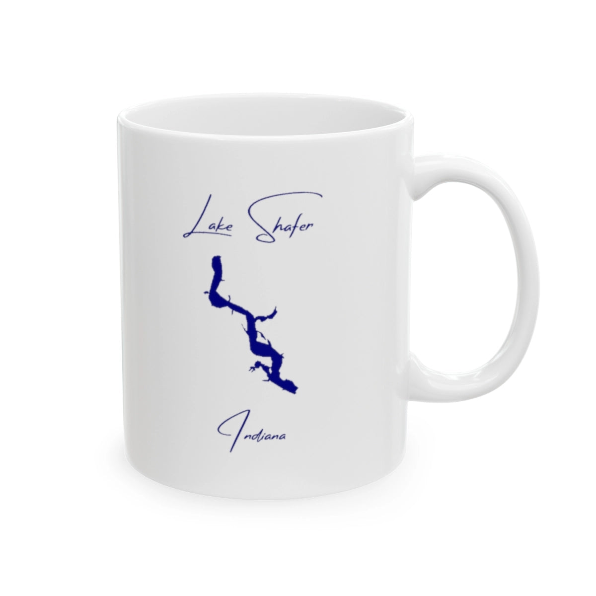 Indiana Lake Shafer Ceramic Mug other position view from right 11oz.webp