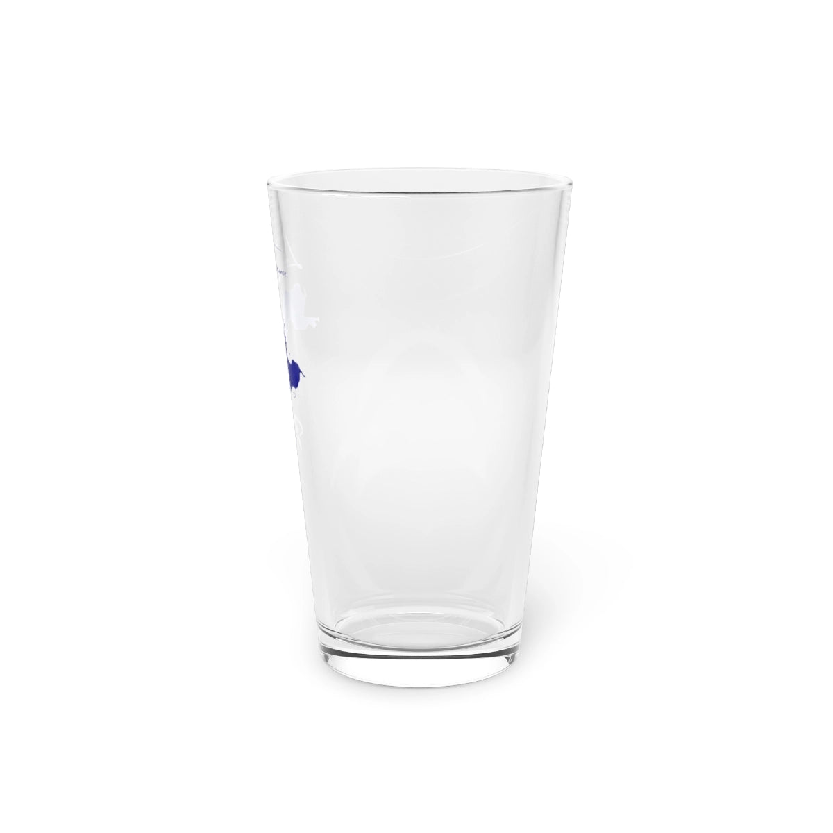 Indiana Lake Tippecanoe 16oz Pint Glass front position view from right 16oz.webp