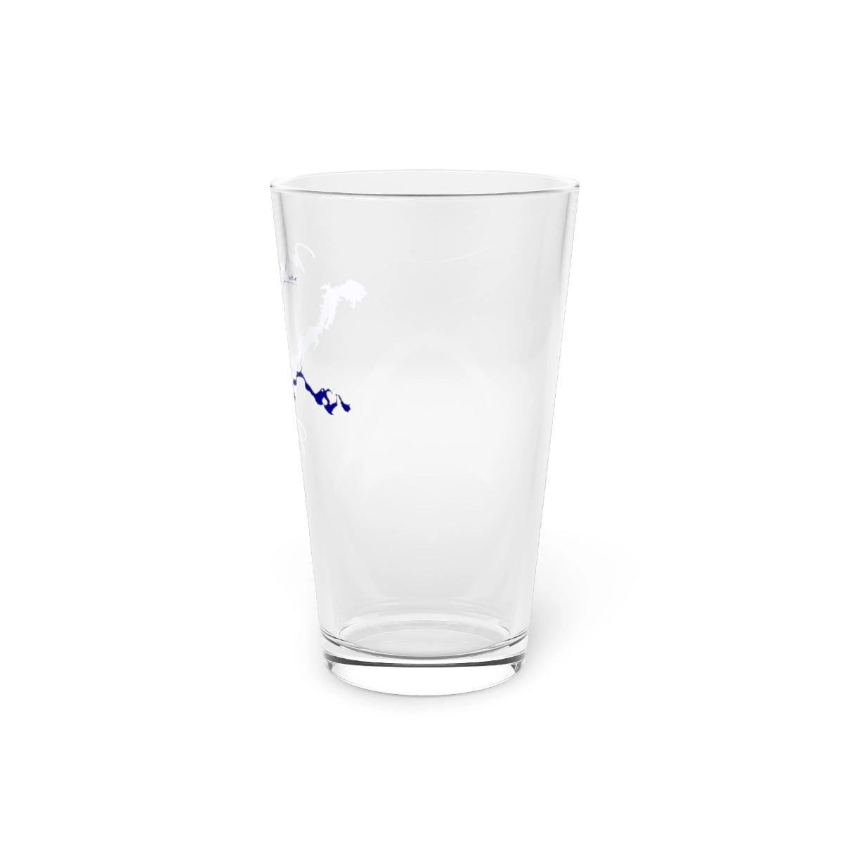 Indiana Mississinewa Lake 16oz Pint Glass front position view from right 16oz.webp