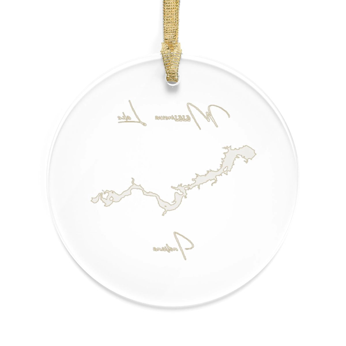 Indiana Mississinewa Lake Tree Ornament other position view from back round.webp