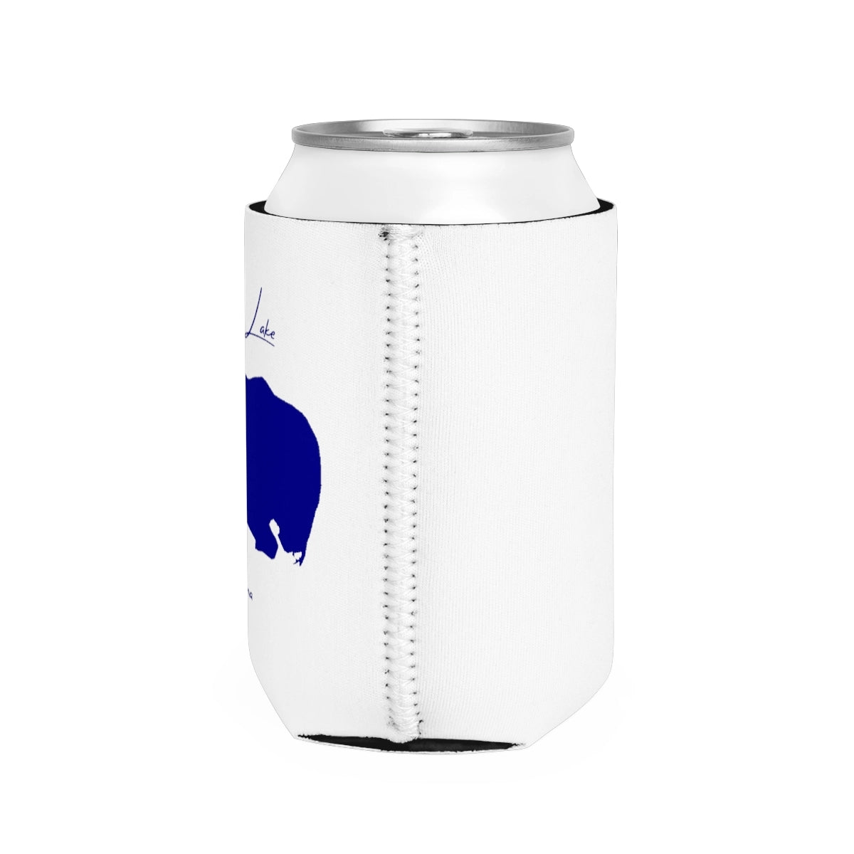 Indiana Syracuse Lake Can Koozie all position view from right white.webp