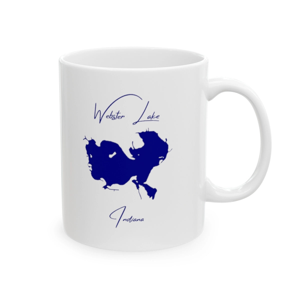 Indiana Webster Lake Ceramic Mug other position view from right 11oz.webp