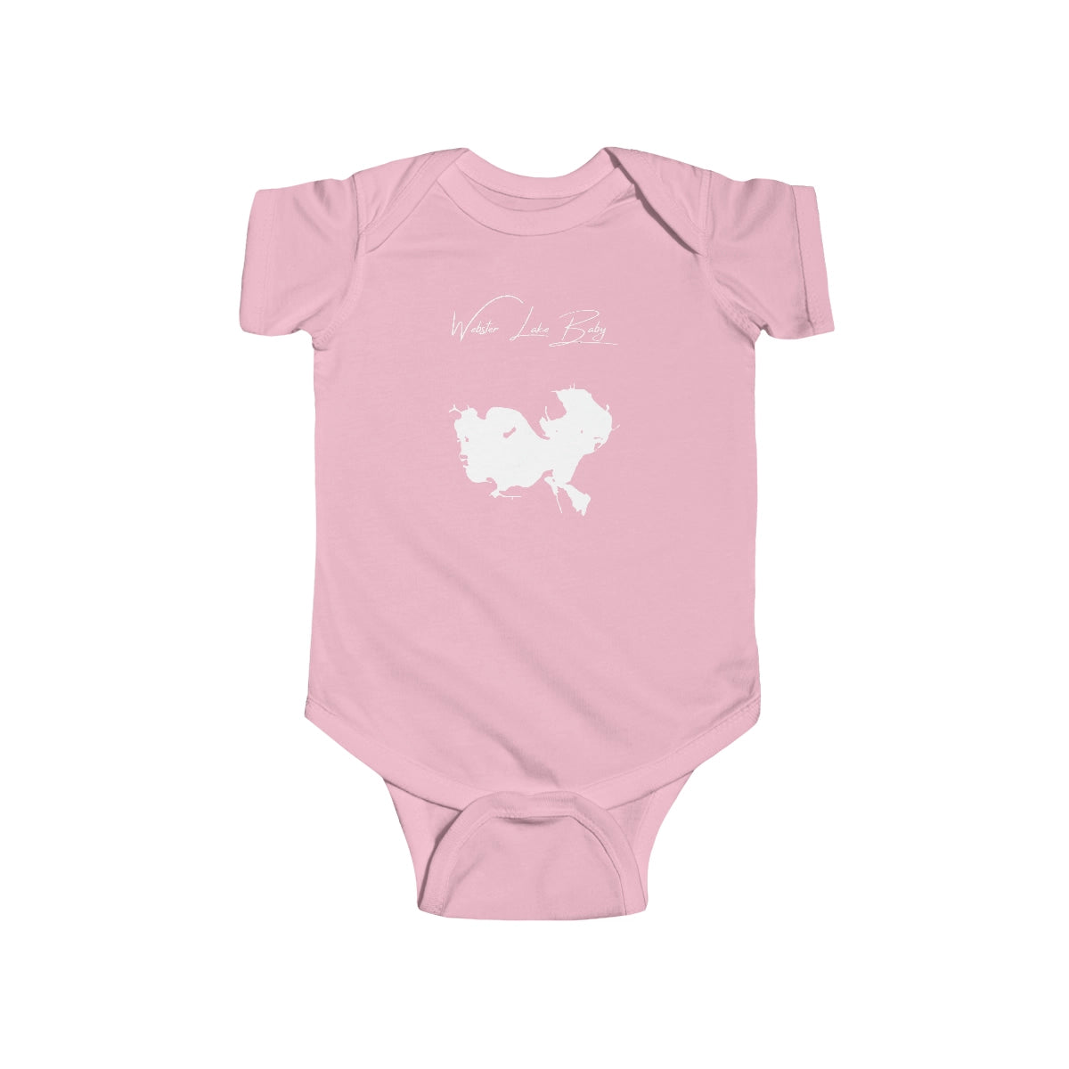 Indiana Webster Lake Onesie front position view from front pink.webp