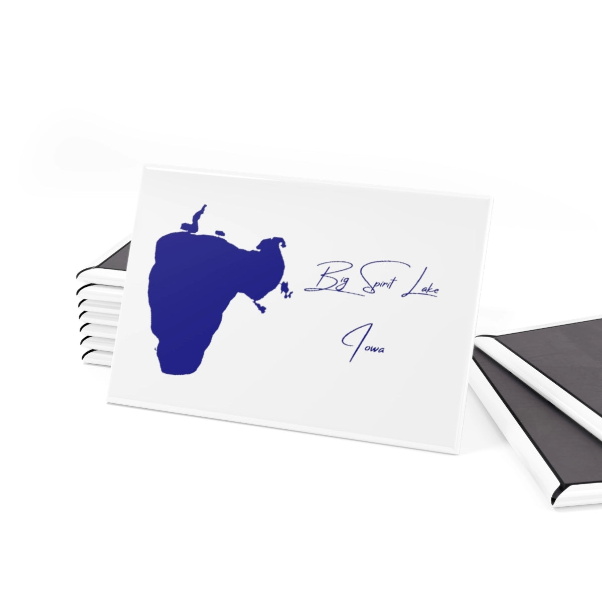 Iowa Big Spirit Lake Magnet front position view from set 2 x 3.webp