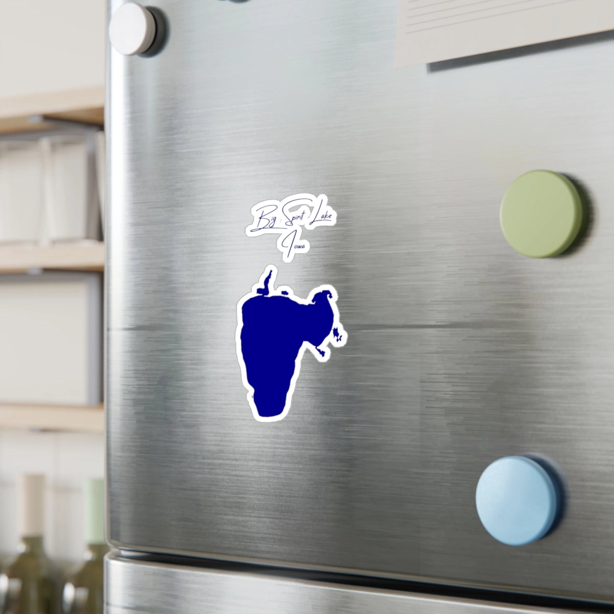 Iowa Big Spirit Lake Vinyl Decal other position view from context-2 4 x 6.webp