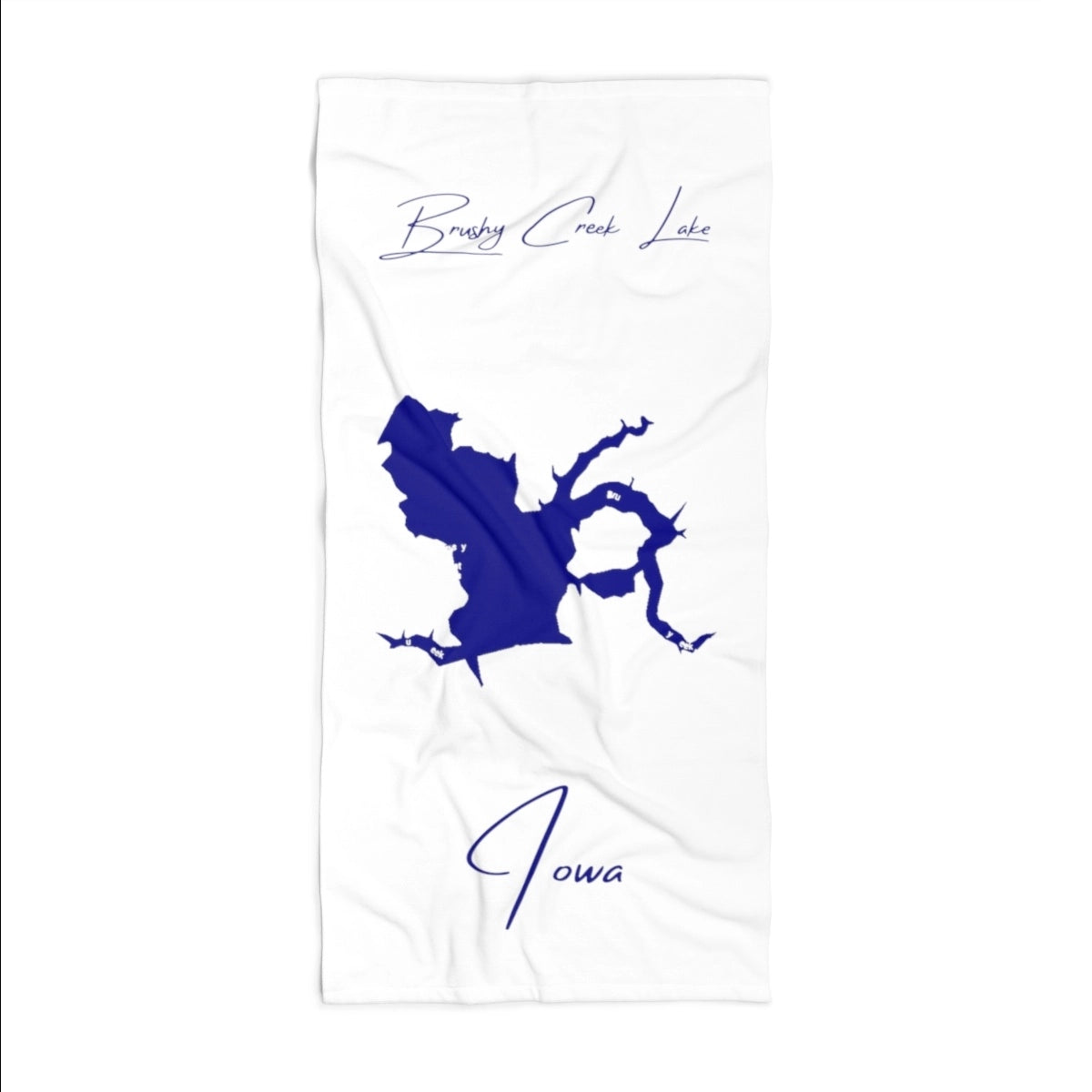 Iowa Brushy Creek Lake Beach Towel front position view from front 36 x 72.webp