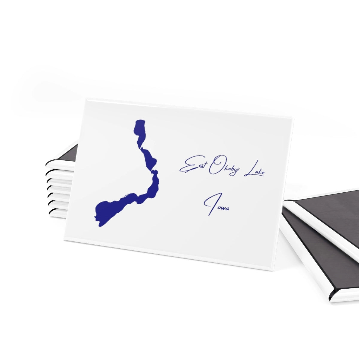 Iowa East Okoboji Lake Magnet front position view from set 2 x 3.webp