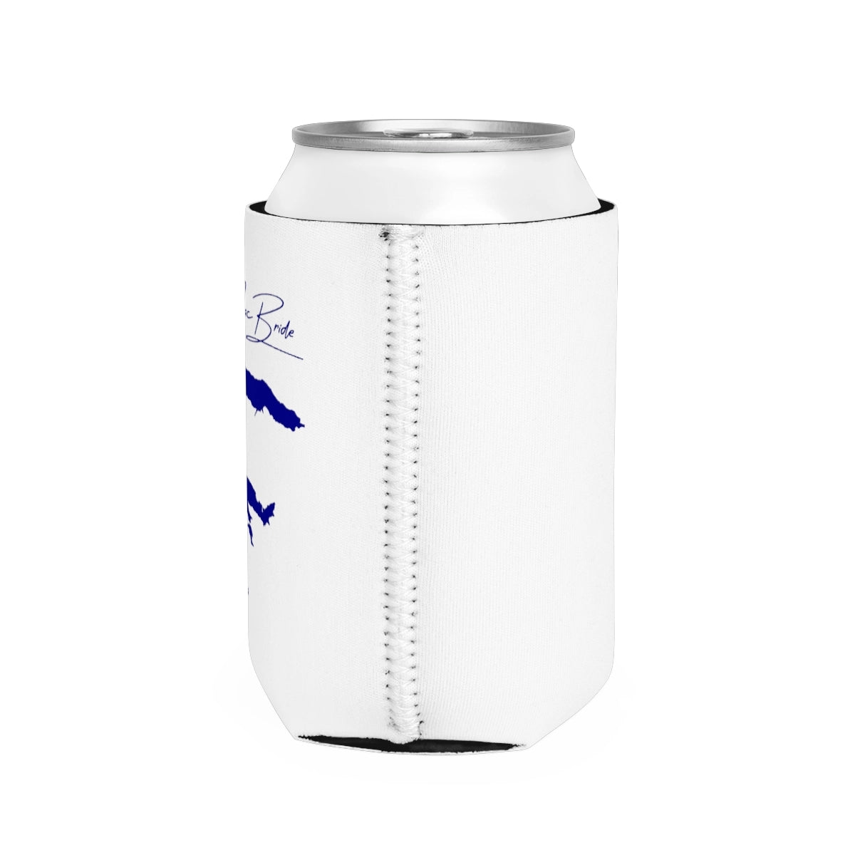 Iowa Lake MacBride Can Koozie all position view from right white.webp