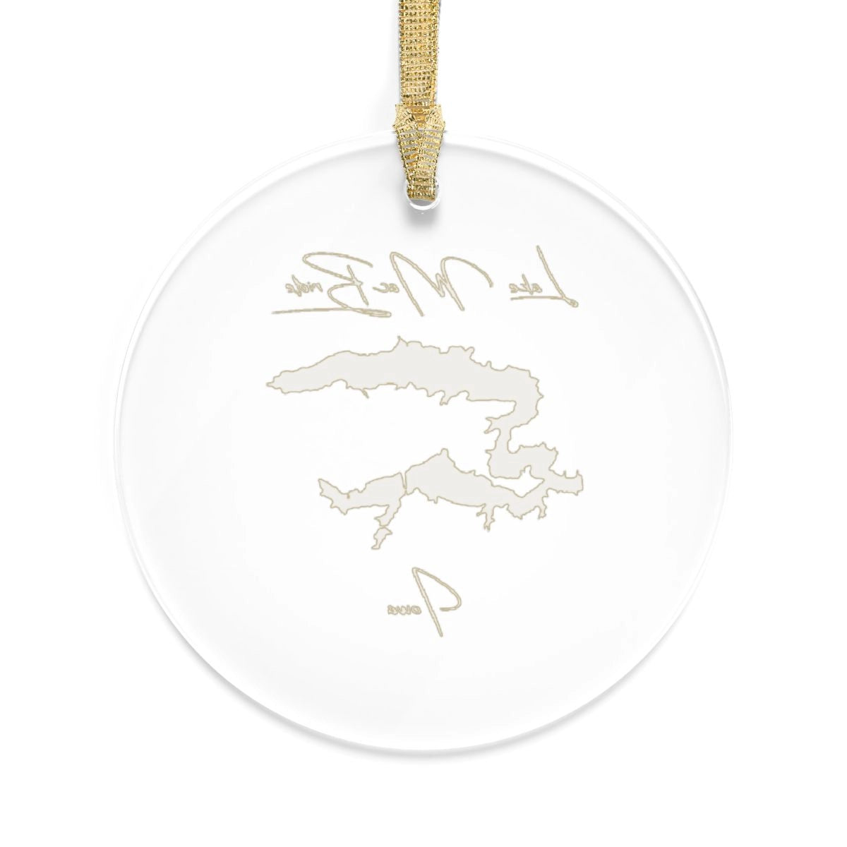 Iowa Lake MacBride Tree Ornament other position view from back round.webp