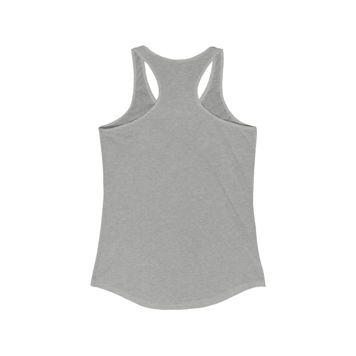 Iowa Lake Panorama Racerback-Tank back position view from back heather grey.webp