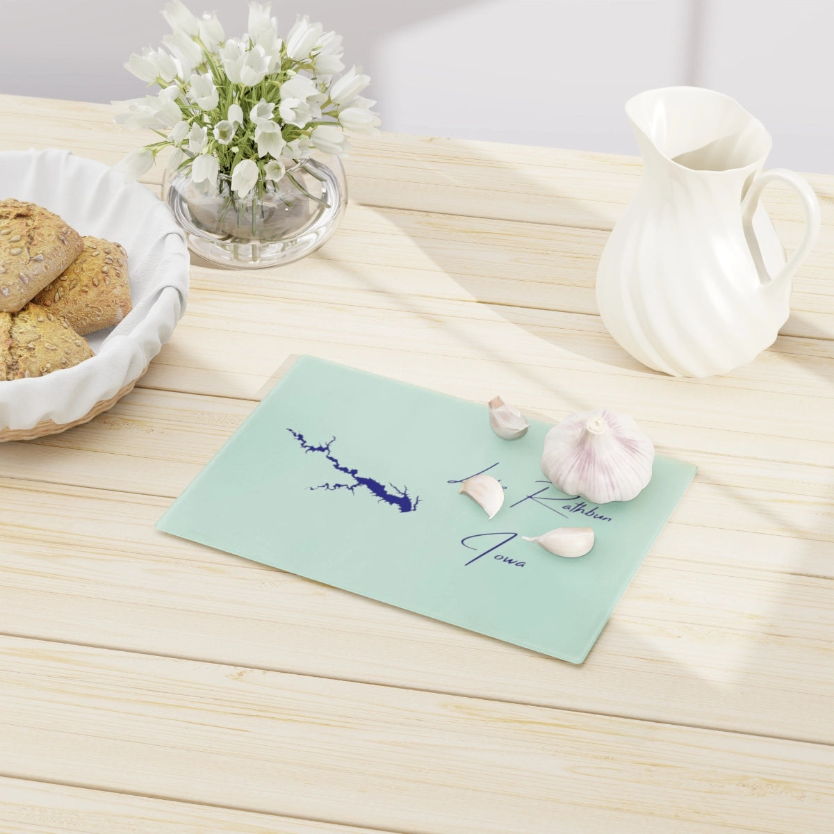 Iowa Lake Rathbun Cutting Board other position view from context-1 small.webp