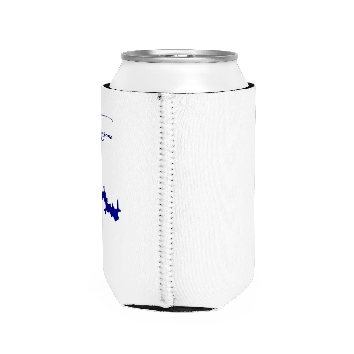 Iowa Lake Sugema Can Koozie all position view from right white.webp