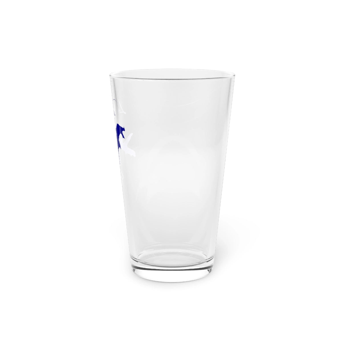 Iowa Lake Wapello 16oz Pint Glass front position view from right 16oz.webp