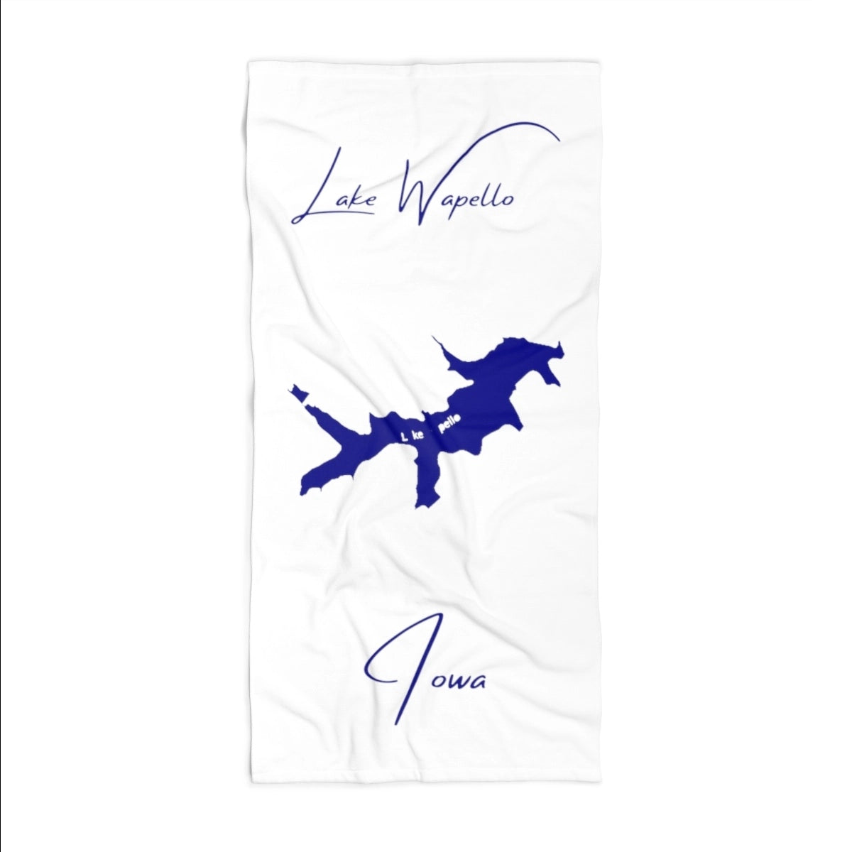 Iowa Lake Wapello Beach Towel front position view from front 36 x 72.webp
