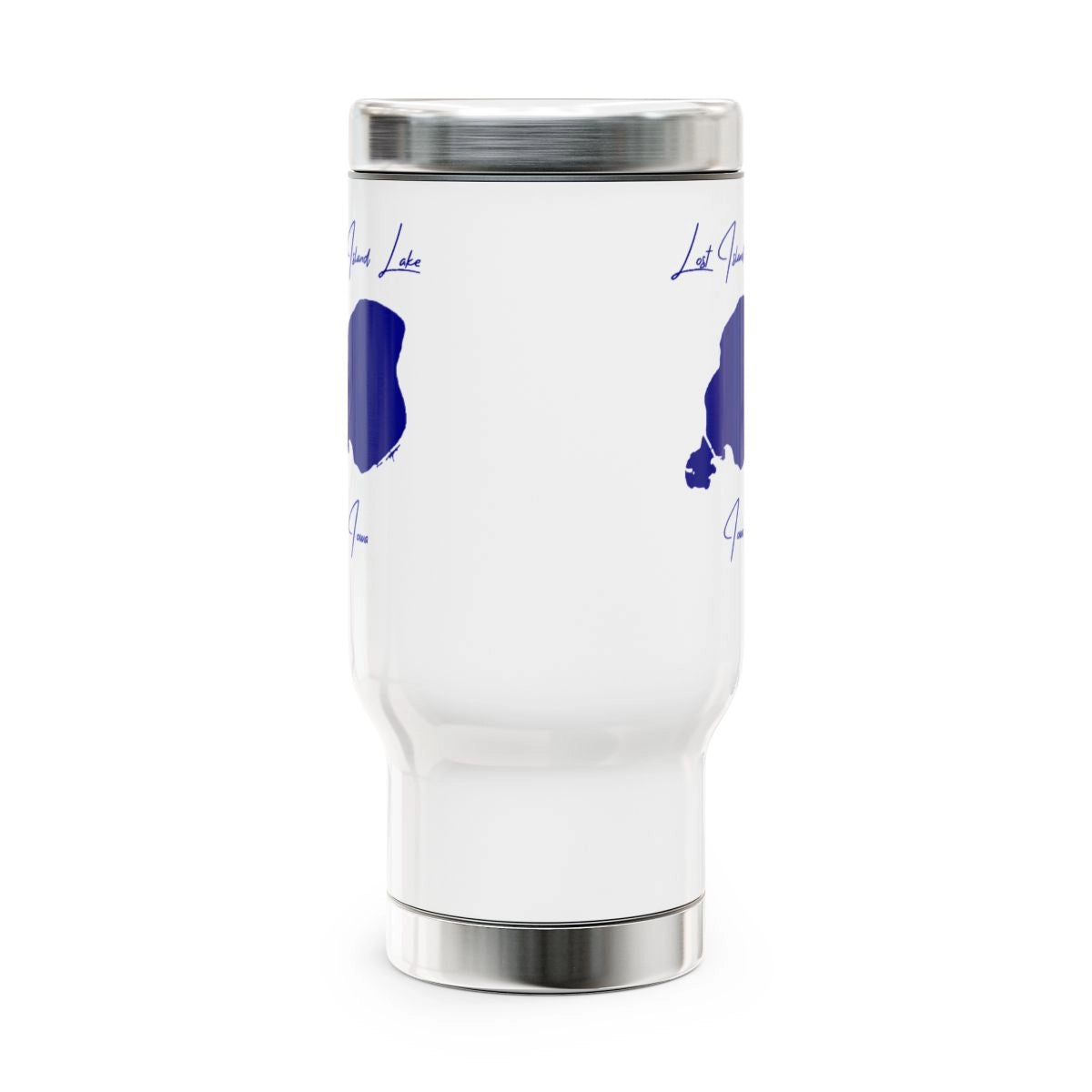 Iowa Lost Island Lake Travel Mug other position view from front 14oz.webp