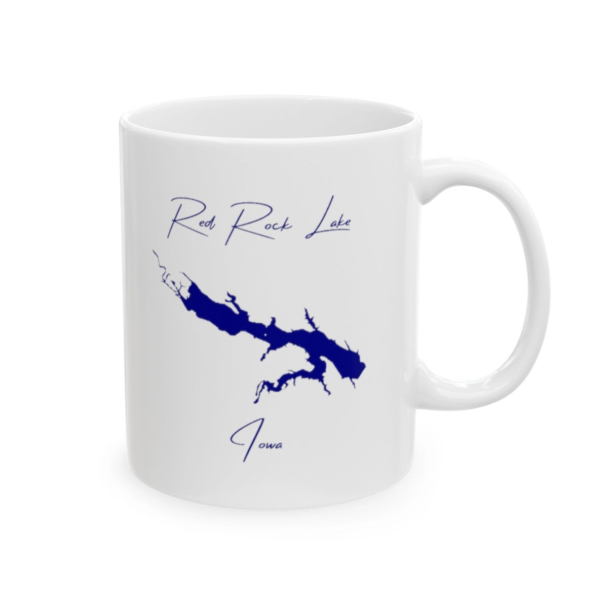 Iowa Red Rock Lake Ceramic Mug other position view from right 11oz.webp