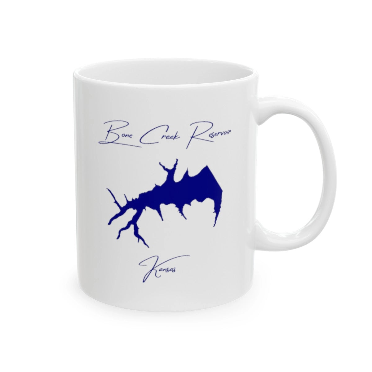 Kansas Bone Creek Reservoir Ceramic Mug other position view from right 11oz.webp