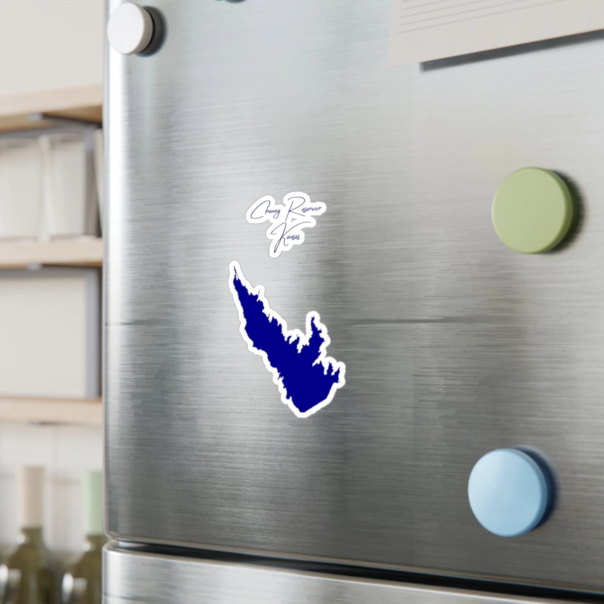 Kansas Cheney Reservoir Vinyl Decal other position view from context-2 4 x 6.webp