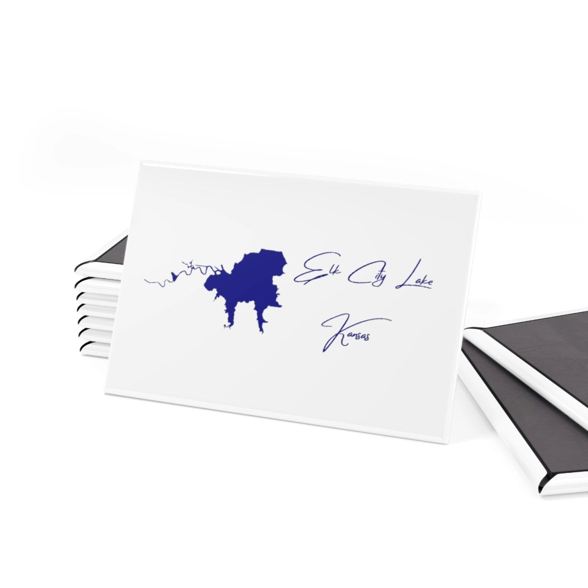 Kansas Elk City Lake Magnet front position view from set 2 x 3.webp