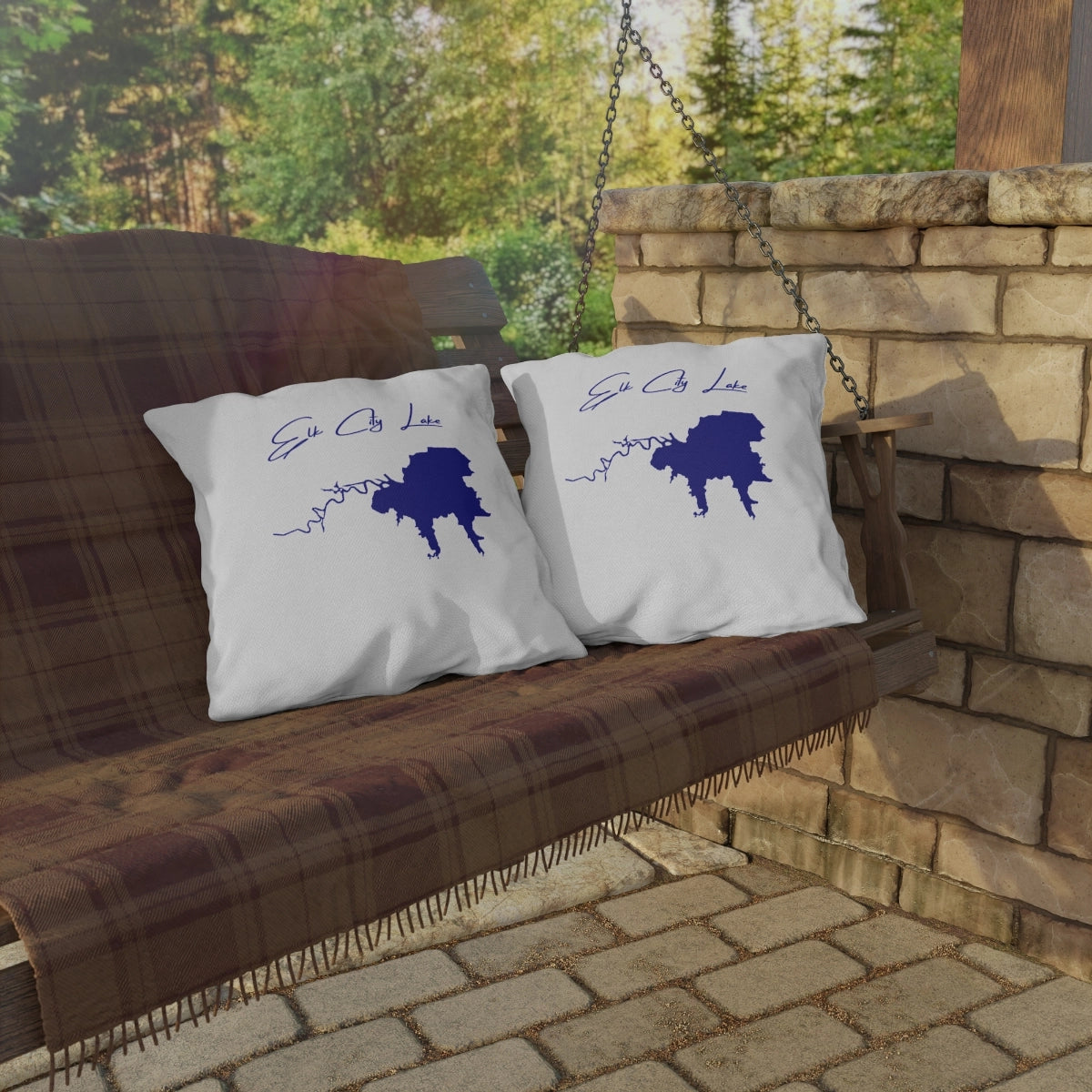 Kansas Elk City Lake Outdoor Pillow all position view from context-2 20 x 20.webp