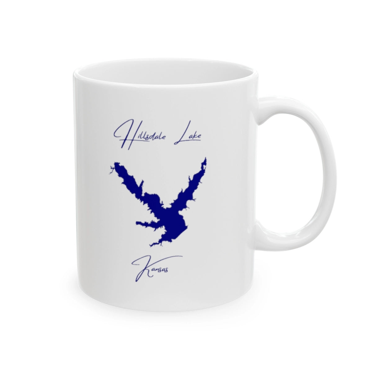 Kansas Hillsdale Lake Ceramic Mug other position view from right 11oz.webp