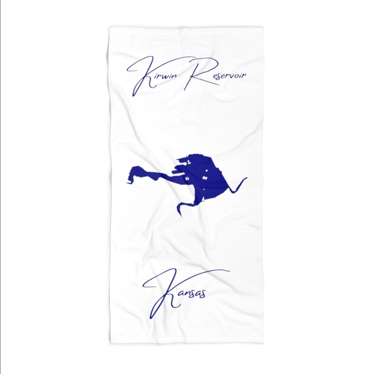 Kansas Kirwin Reservoir Beach Towel front position view from front 36 x 72.webp