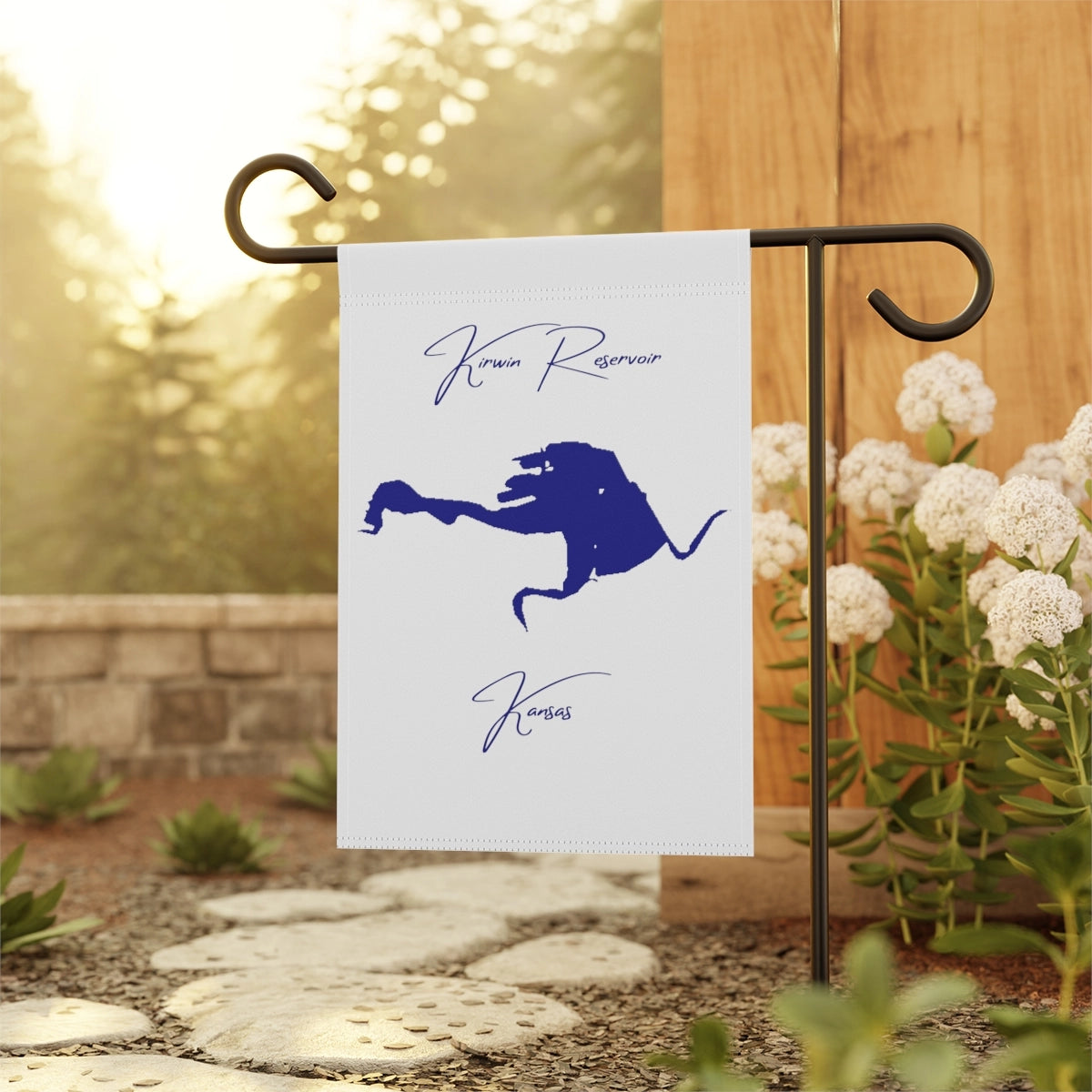 Kansas Kirwin Reservoir Garden Banner other position view from context-1 12'' x 18''.webp