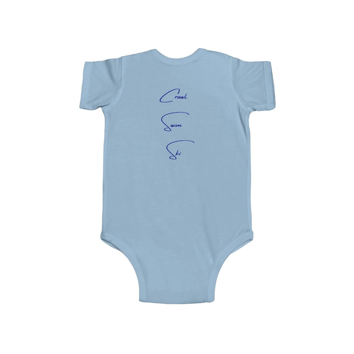 Kansas Lovewell Reservoir Onesie back position view from back light blue.webp
