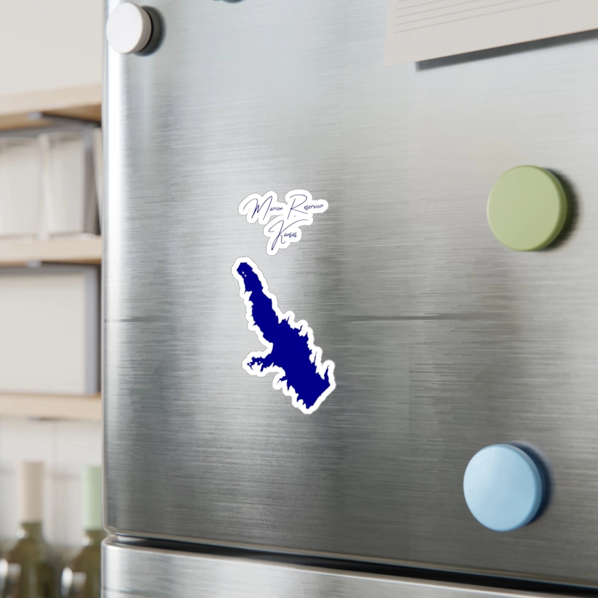 Kansas Marion Reservoir Vinyl Decal other position view from context-2 4 x 6.webp