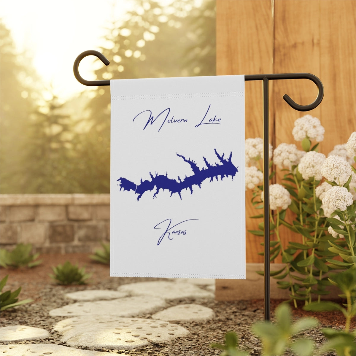 Kansas Melvern Lake Garden Banner other position view from context-1 12'' x 18''.webp