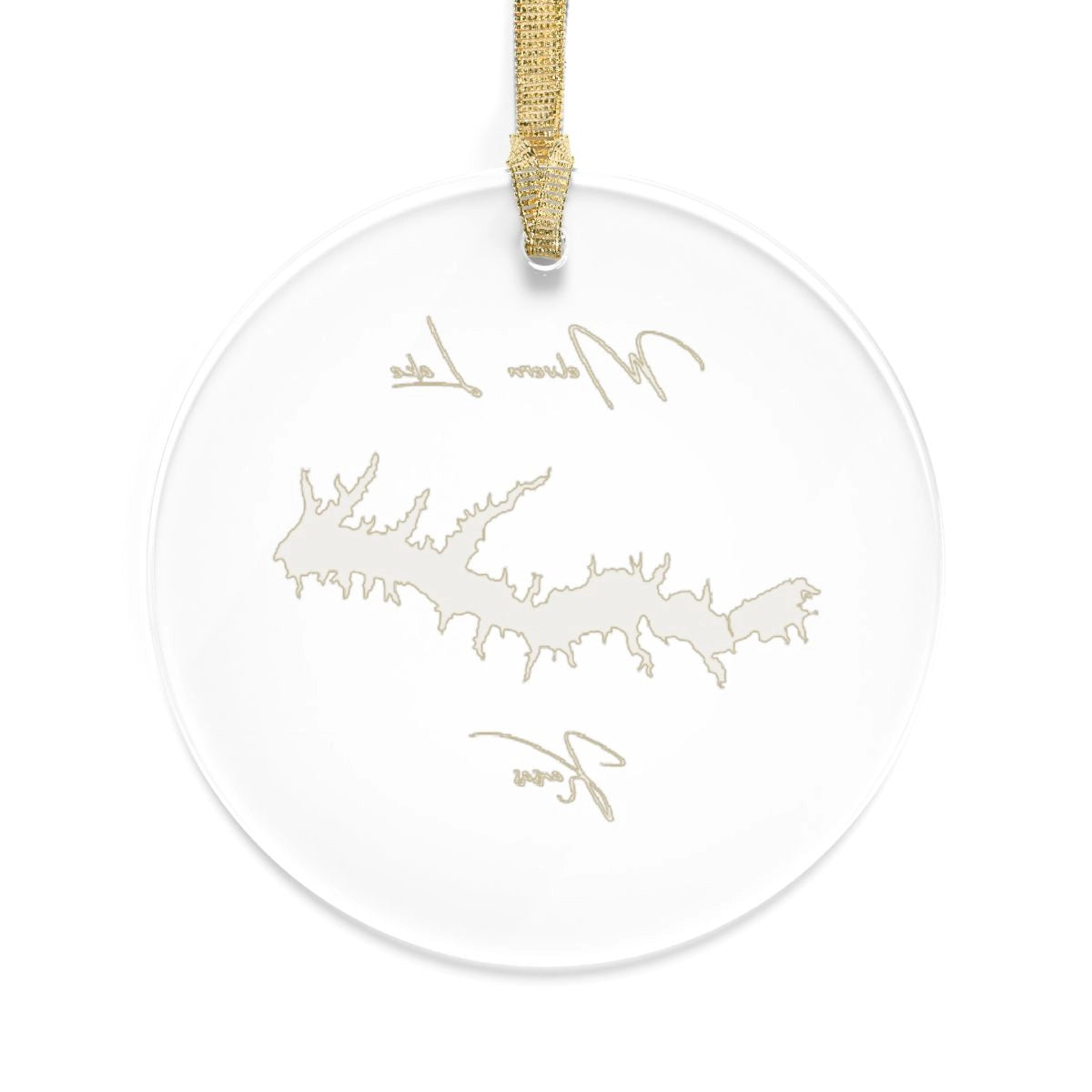 Kansas Melvern Lake Tree Ornament other position view from back round.webp