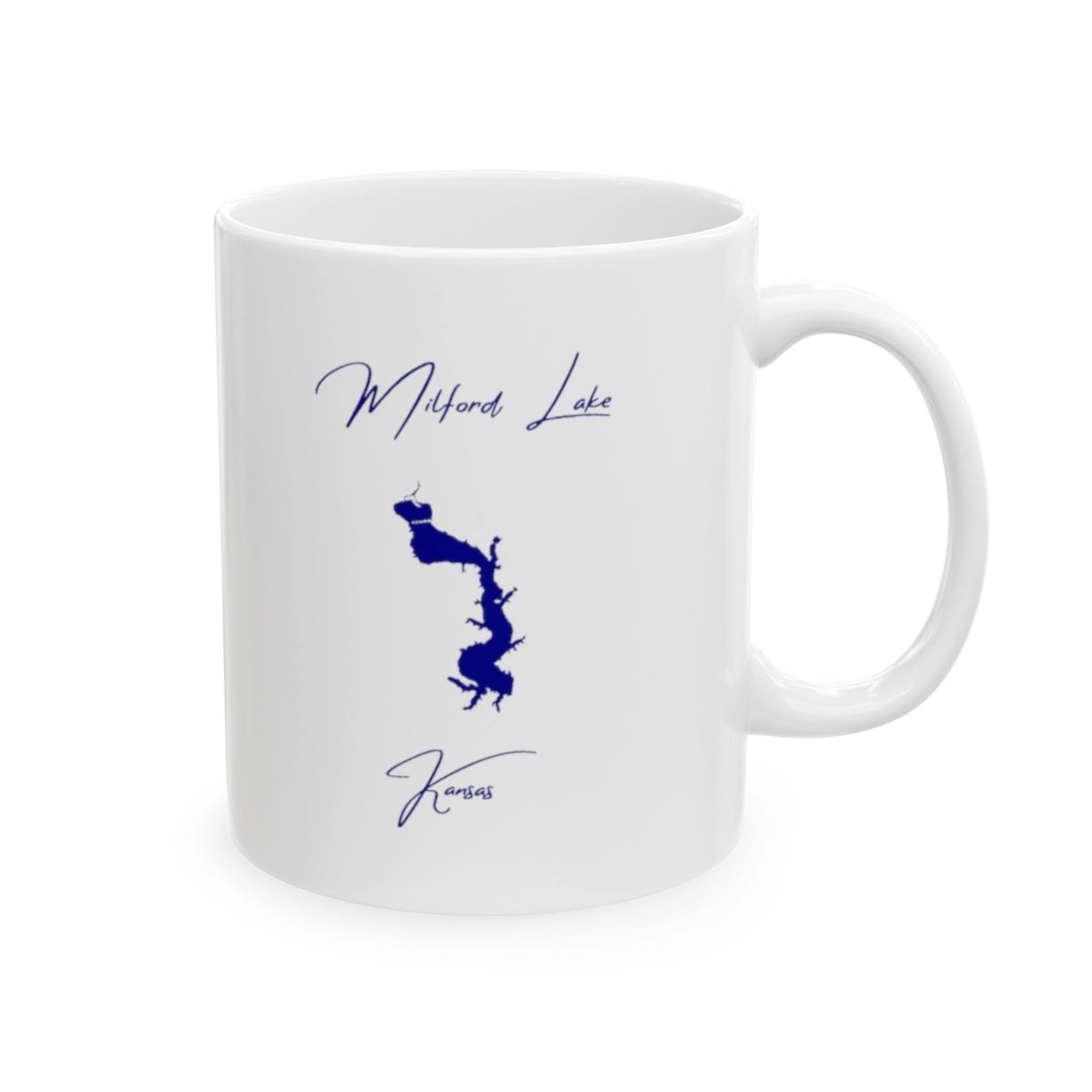 Kansas Milford Lake Ceramic Mug other position view from right 11oz.webp