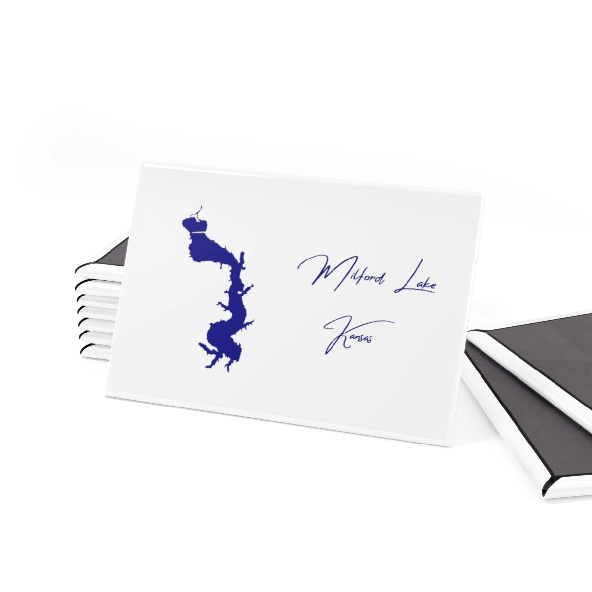 Kansas Milford Lake Magnet front position view from set 2 x 3.webp