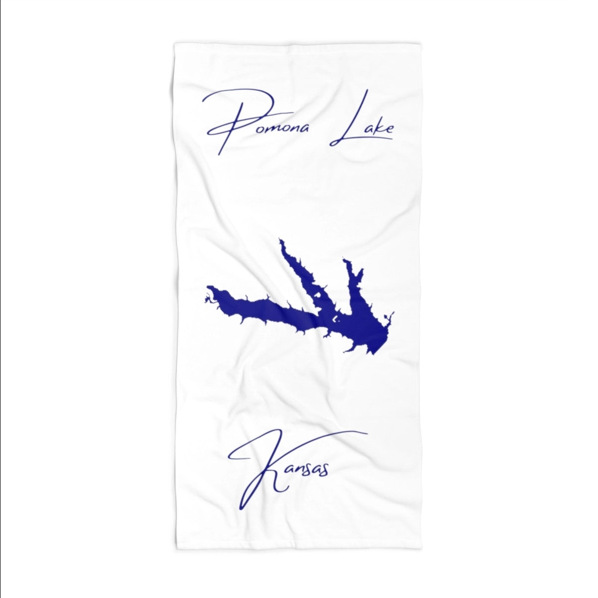 Kansas Pomona Lake Beach Towel front position view from front 36 x 72.webp
