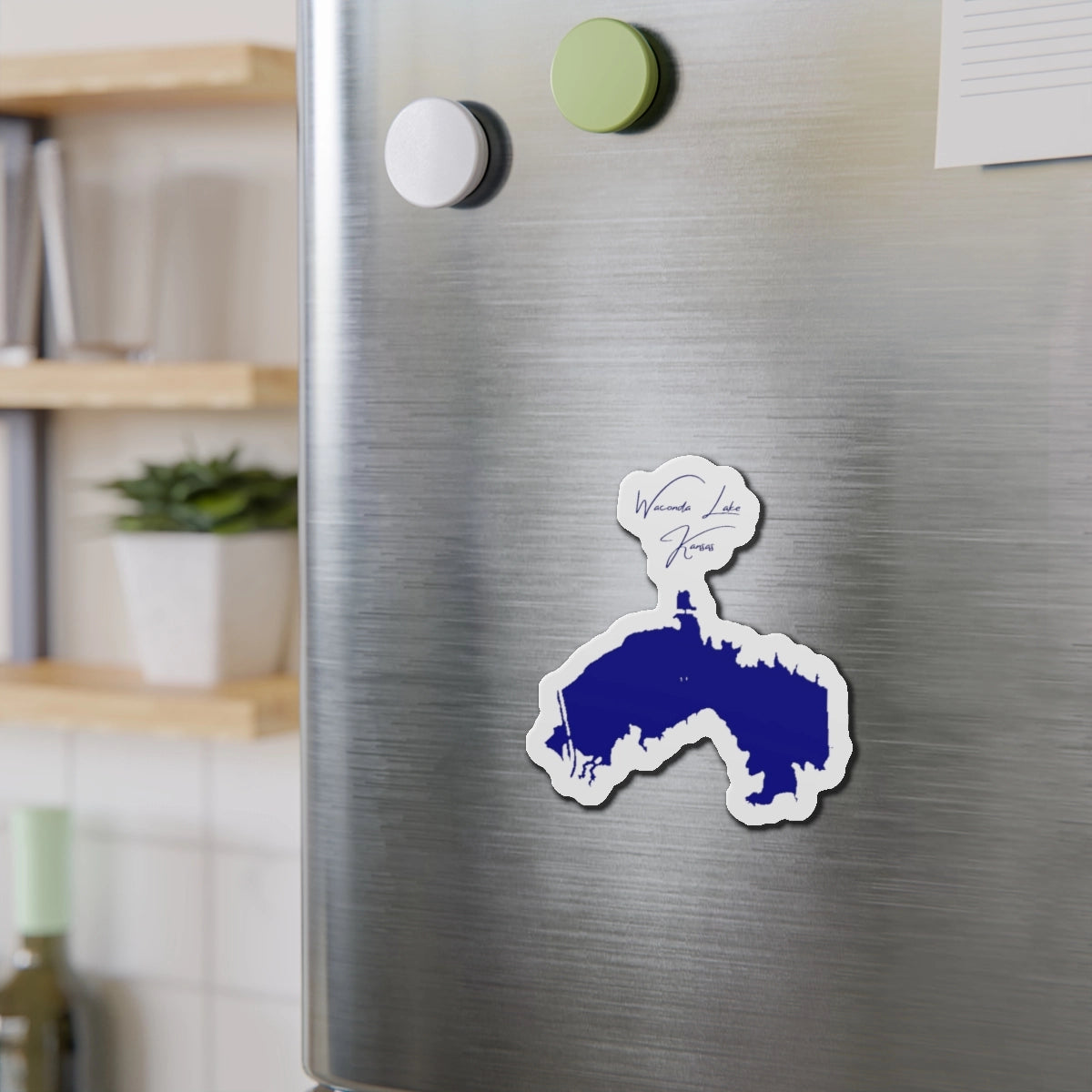 Kansas Waconda Lake Die Cut Magnet front position view from context-2 4 x 4.webp