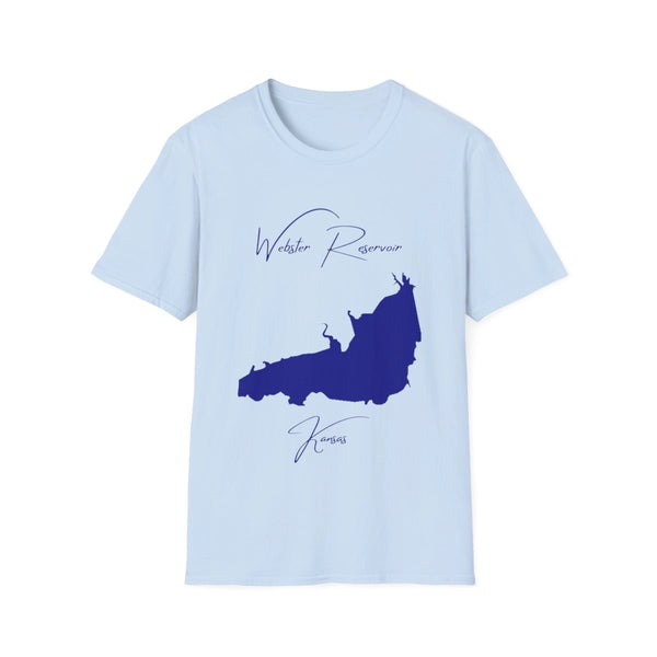 Kansas Webster Reservoir T-shirt front position view from front light blue.webp