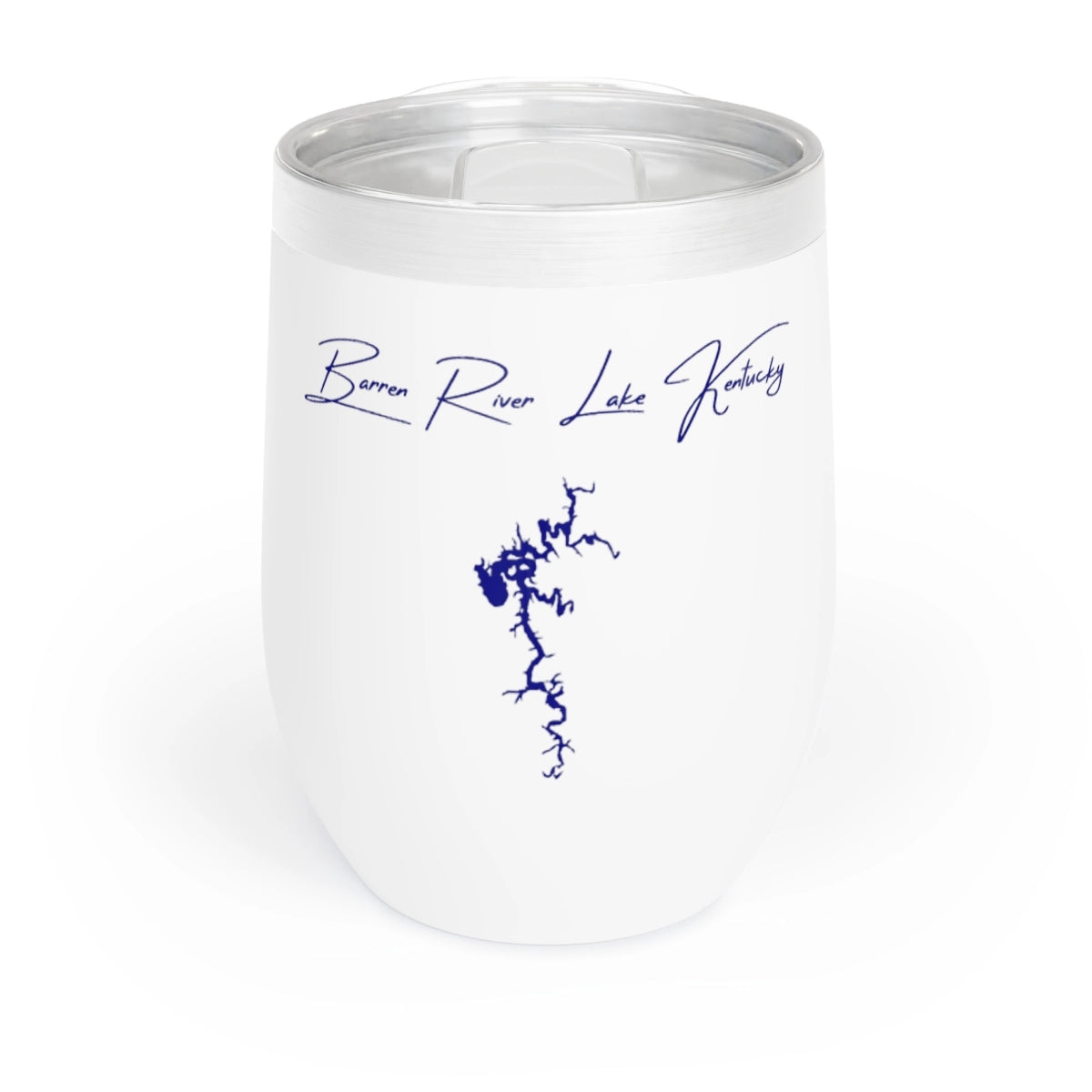Kentucky Barren River Lake Wine Tumbler front position view from front white.webp