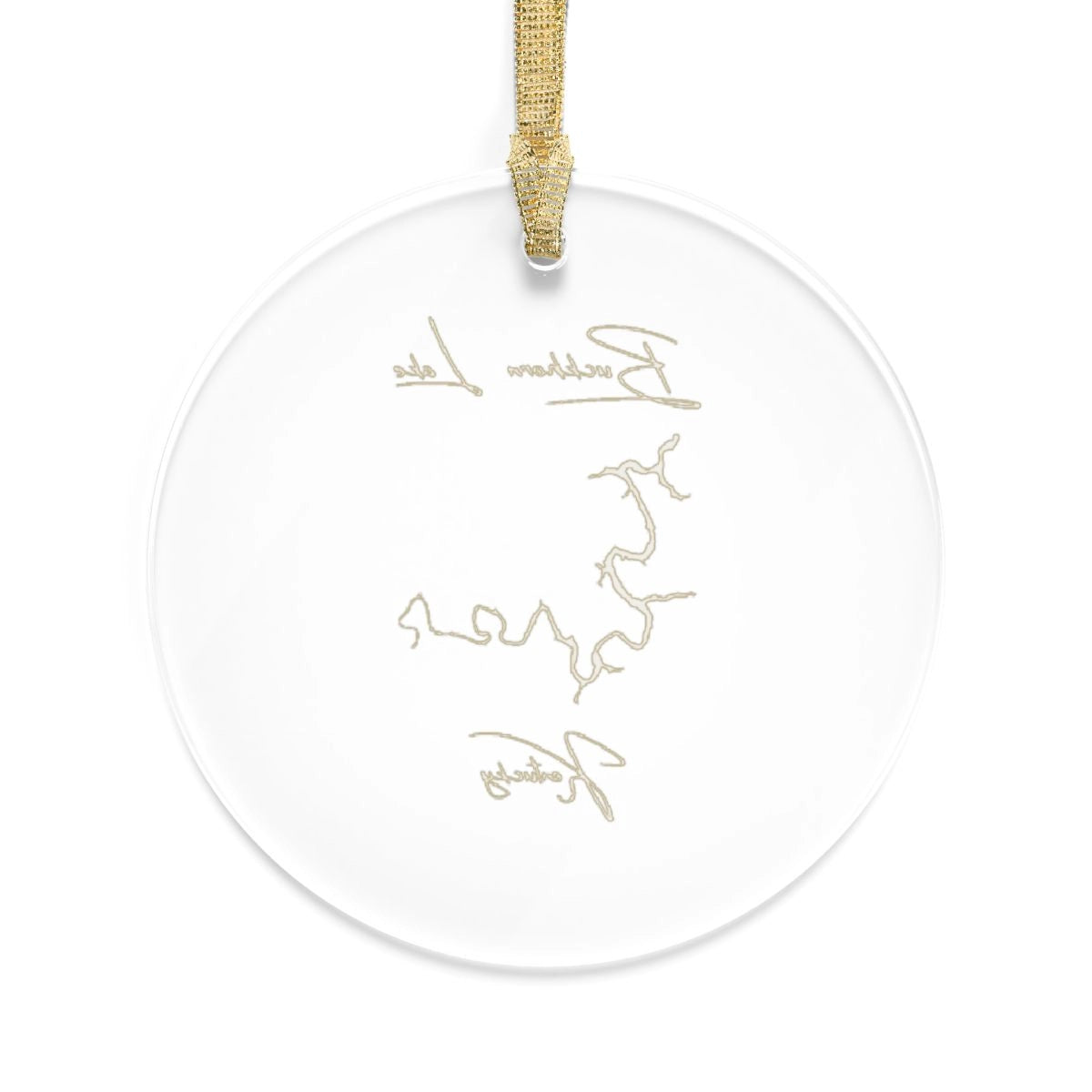 Kentucky Buckhorn Lake Tree Ornament other position view from back round.webp