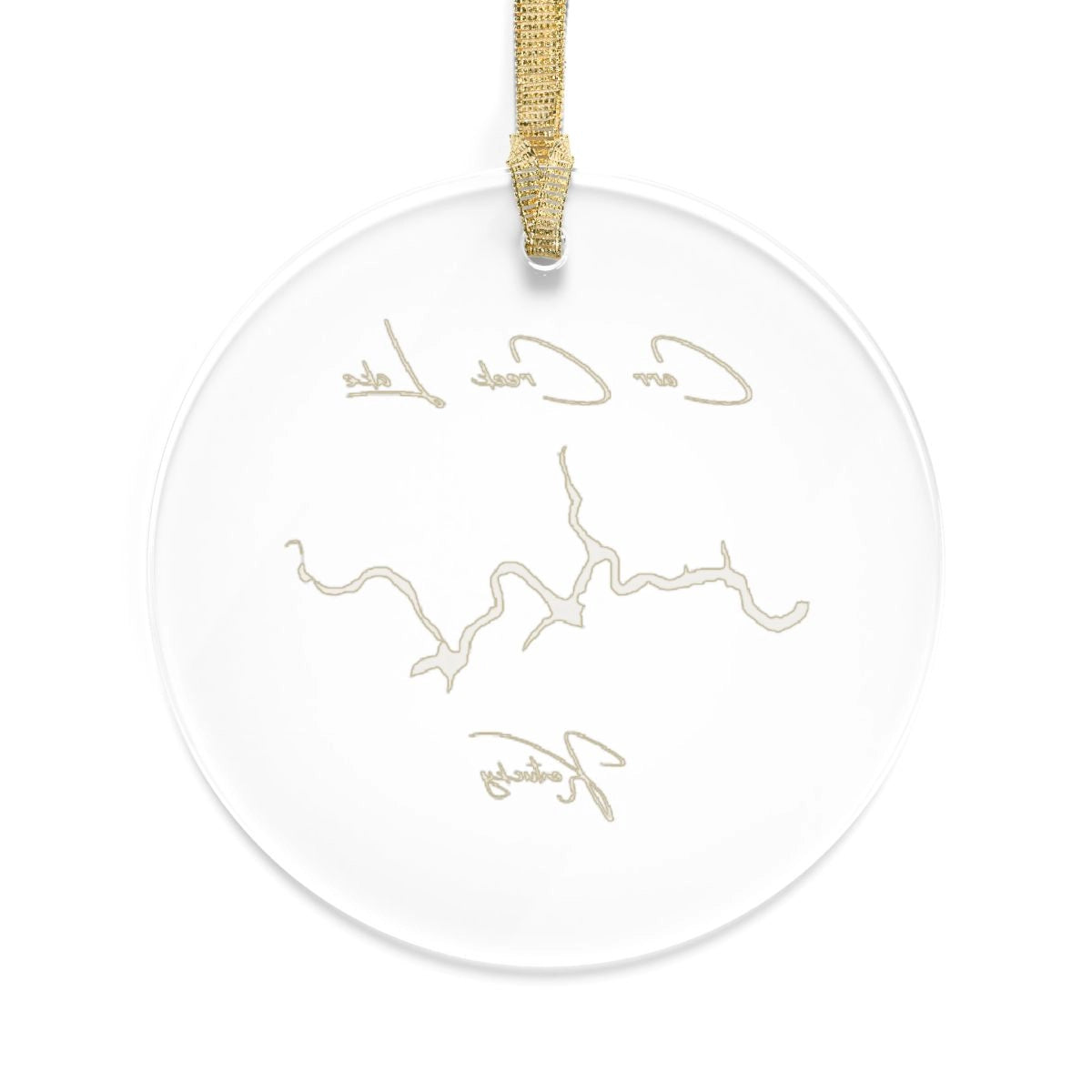Kentucky Carr Creek Lake Tree Ornament other position view from back round.webp