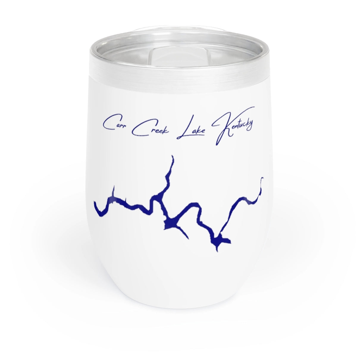 Kentucky Carr Creek Lake Wine Tumbler front position view from front white.webp