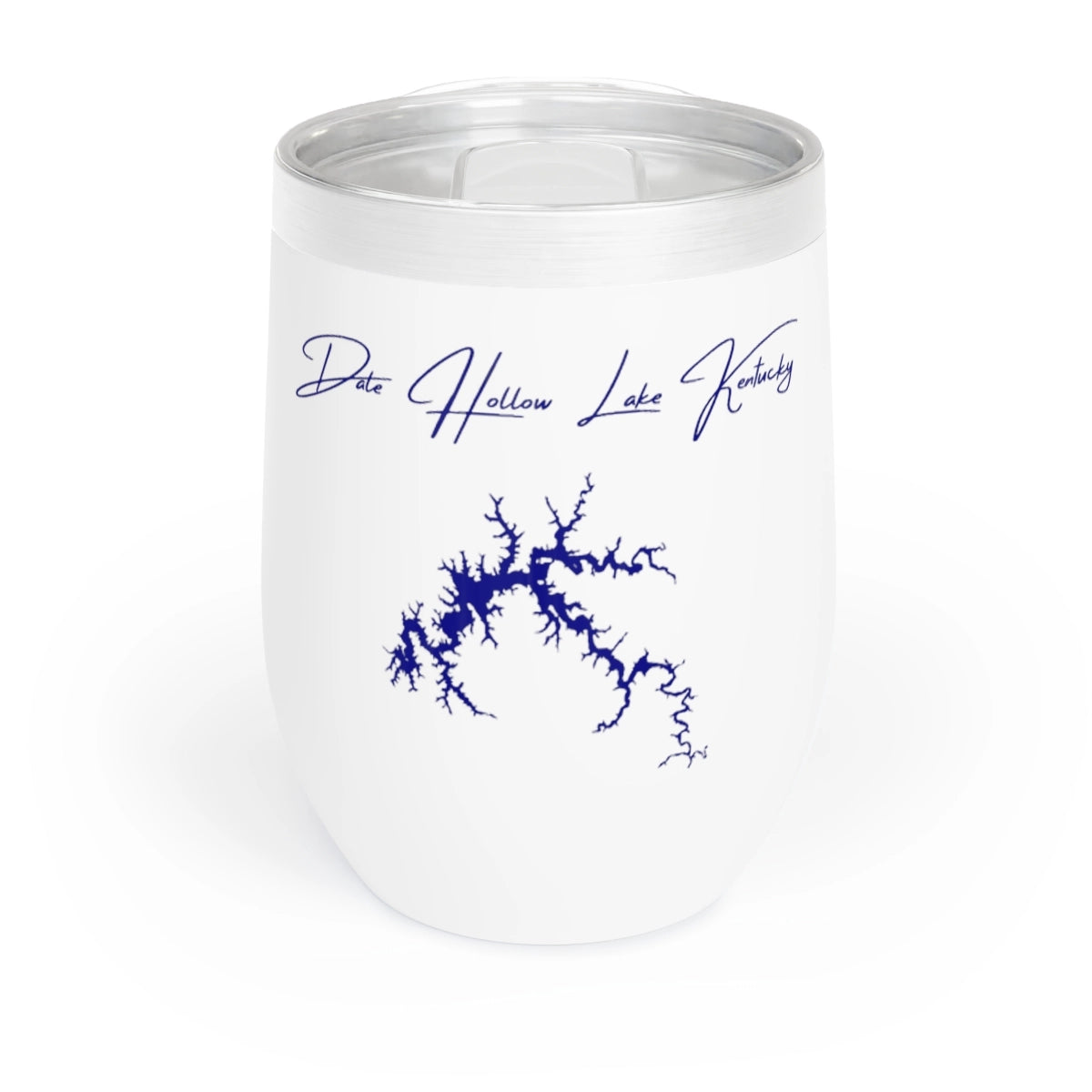 Kentucky Dale Hollow Lake Wine Tumbler front position view from front white.webp