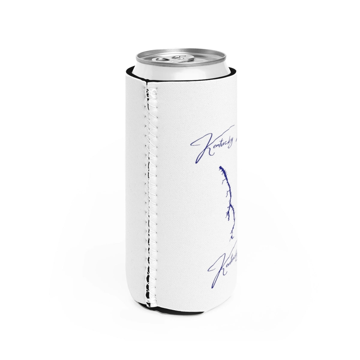 Kentucky Kentucky Lake Slim Can Koozie all position view from right white.webp